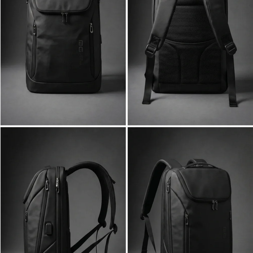 BANGE Waterproof Business Travel Backpack Black Laptop Carry-On Bag